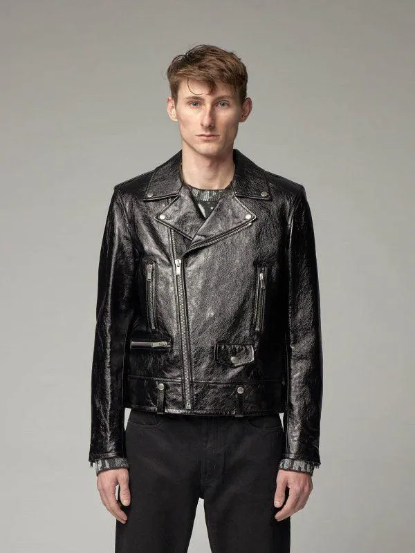 Men's Leather Jacket in Black