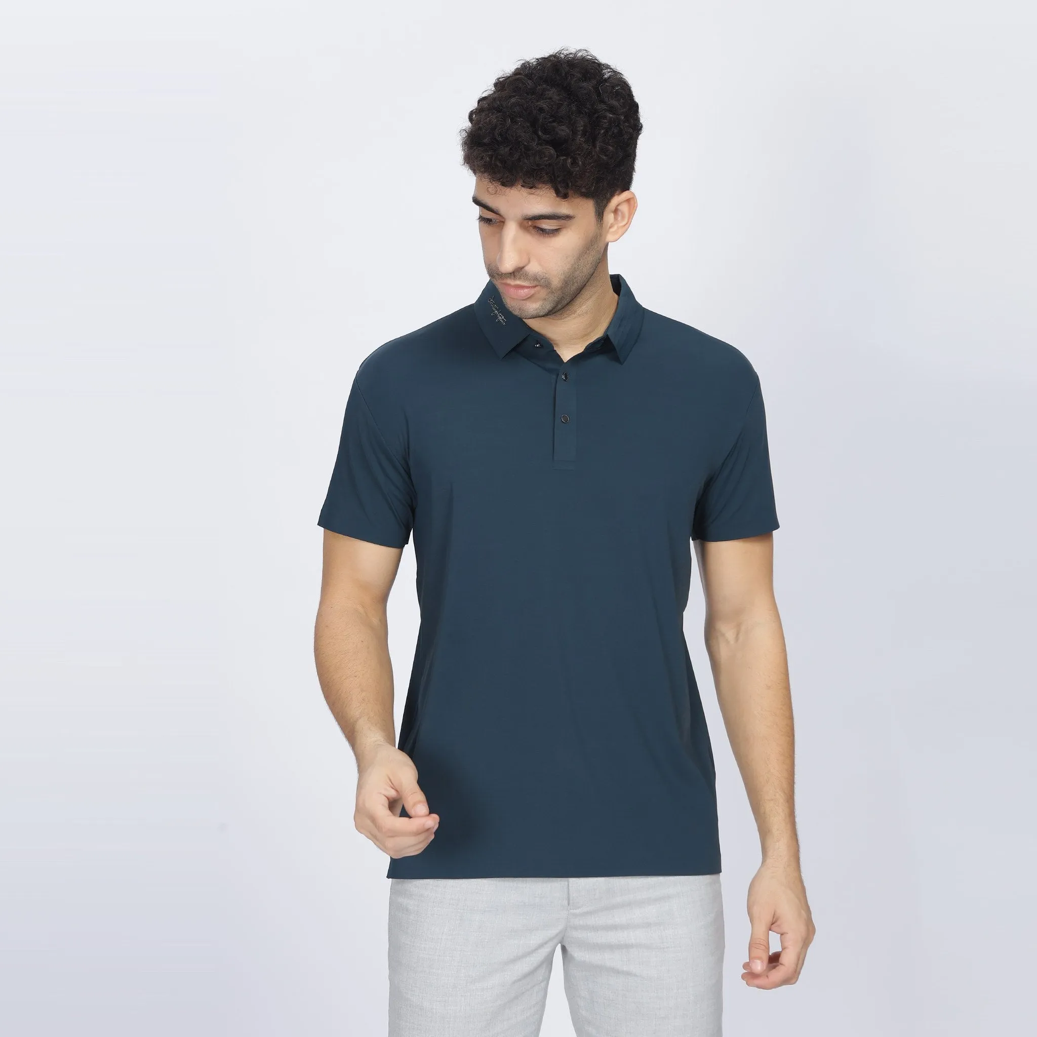 Mens Polo Tshirt - Signature Logo on Collar