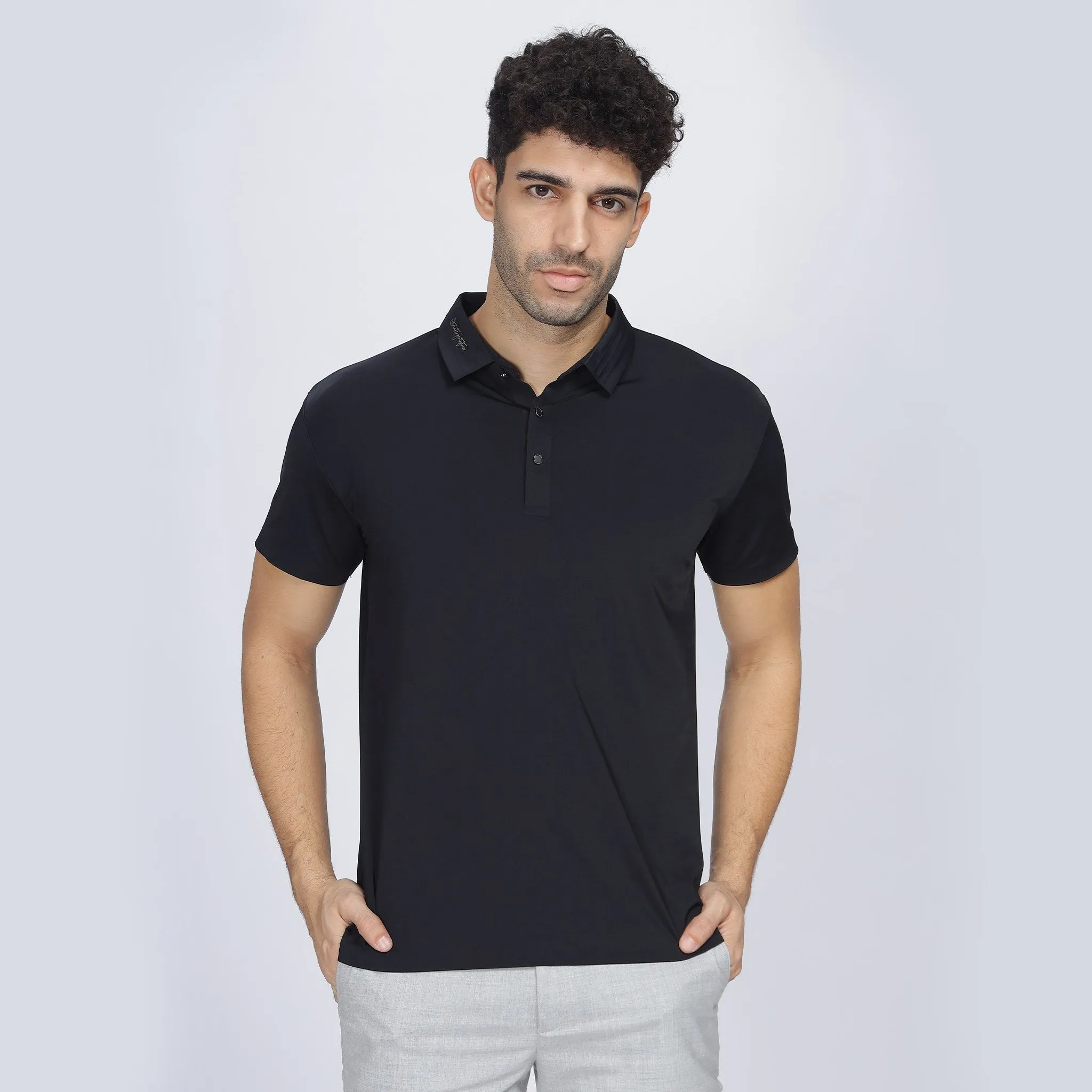 Mens Polo Tshirt - Signature Logo on Collar