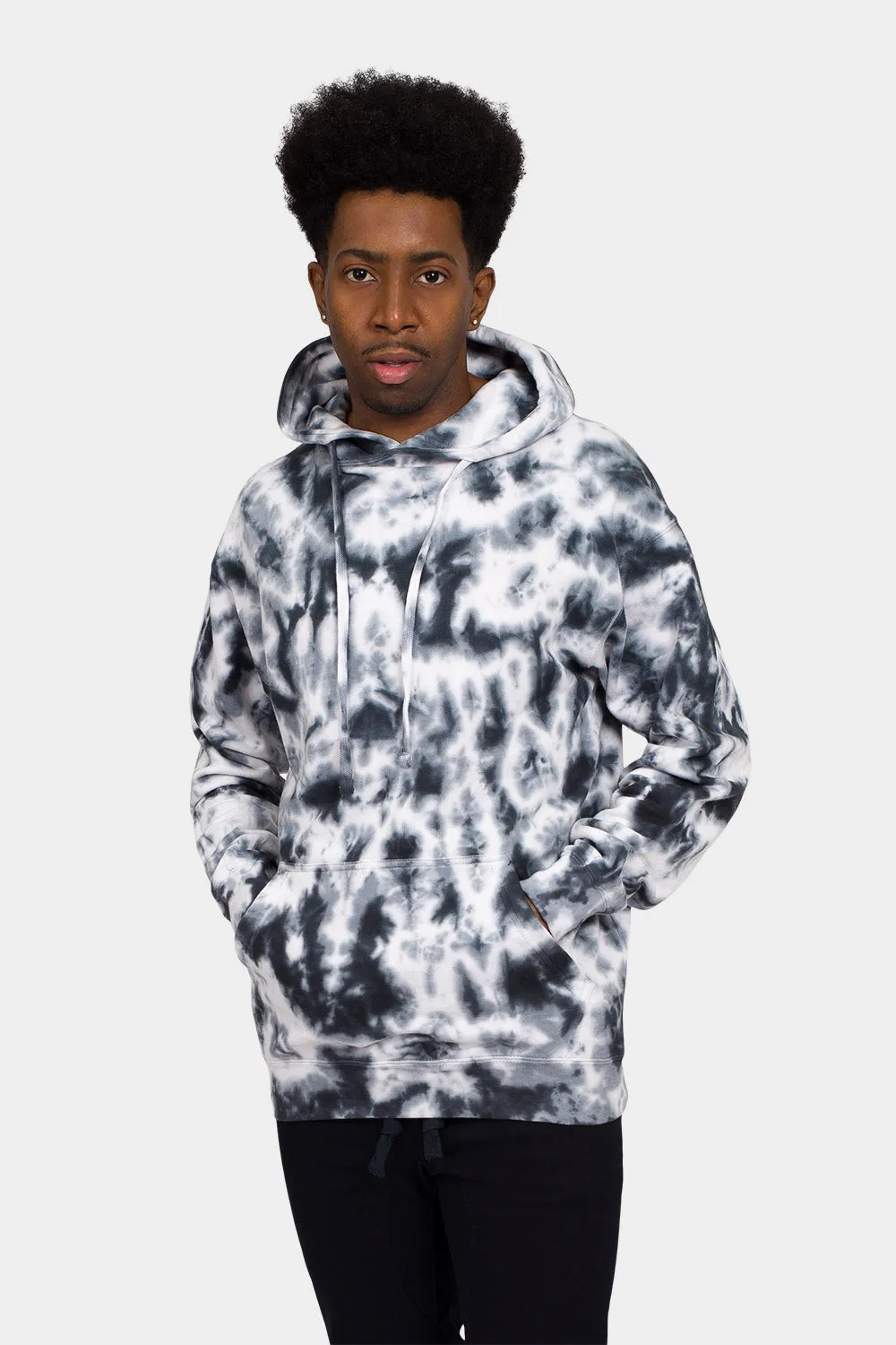Mineral Wash Tie-Dye Pullover Hoodie