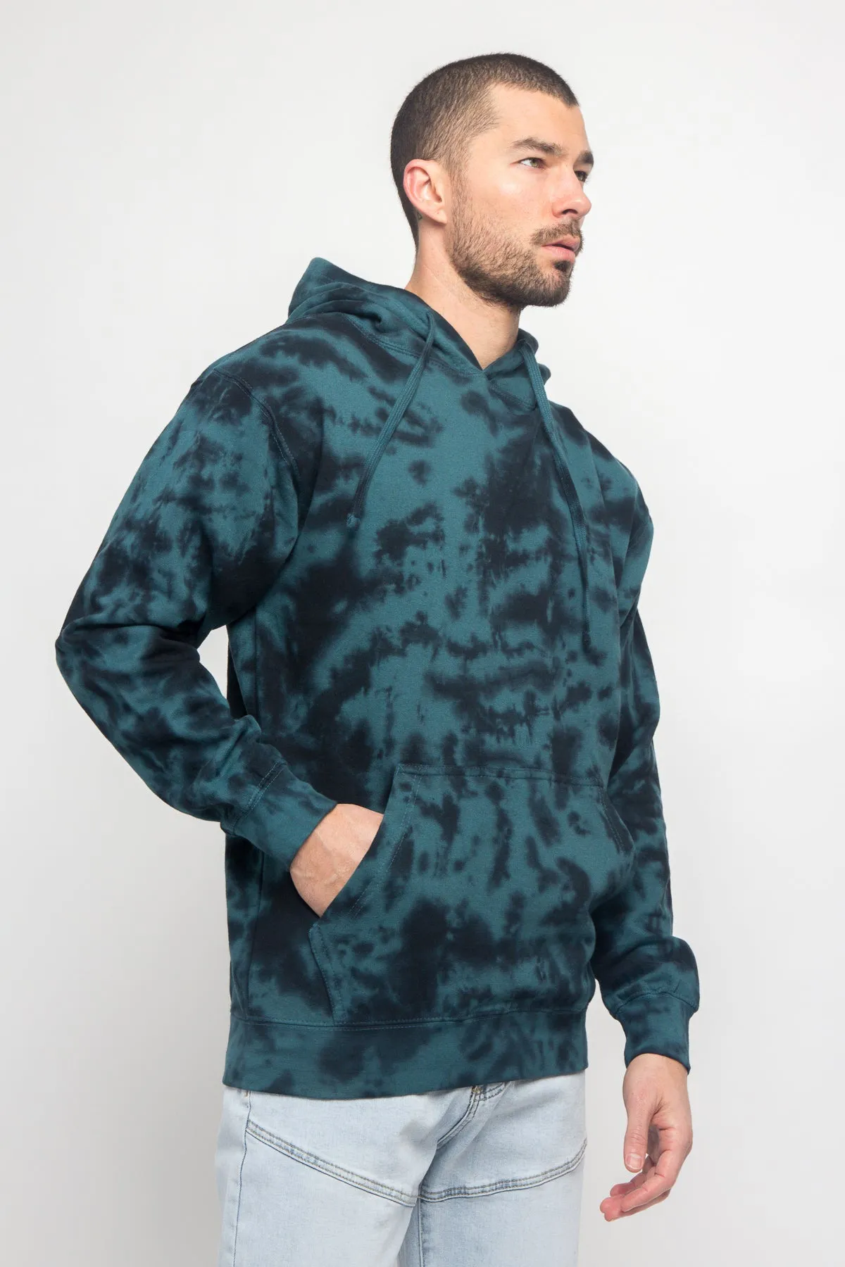 Mineral Wash Tie-Dye Pullover Hoodie