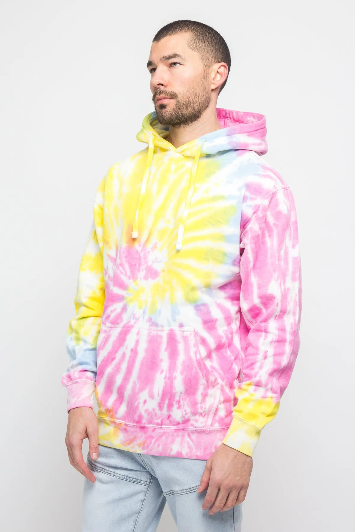 Mineral Wash Tie-Dye Pullover Hoodie
