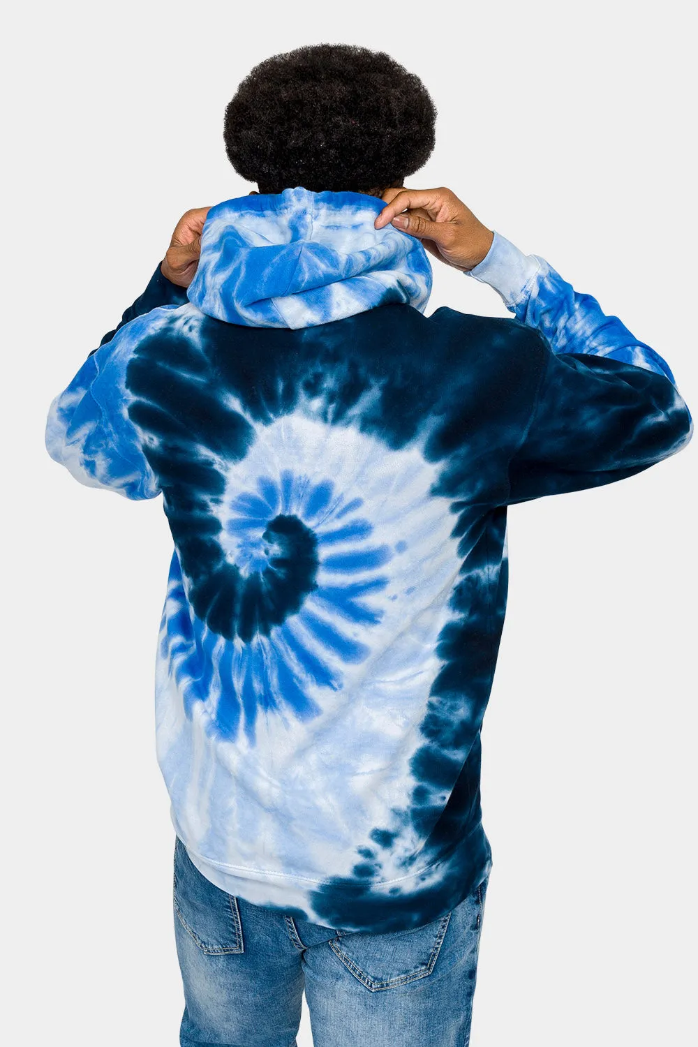 Mineral Wash Tie-Dye Pullover Hoodie