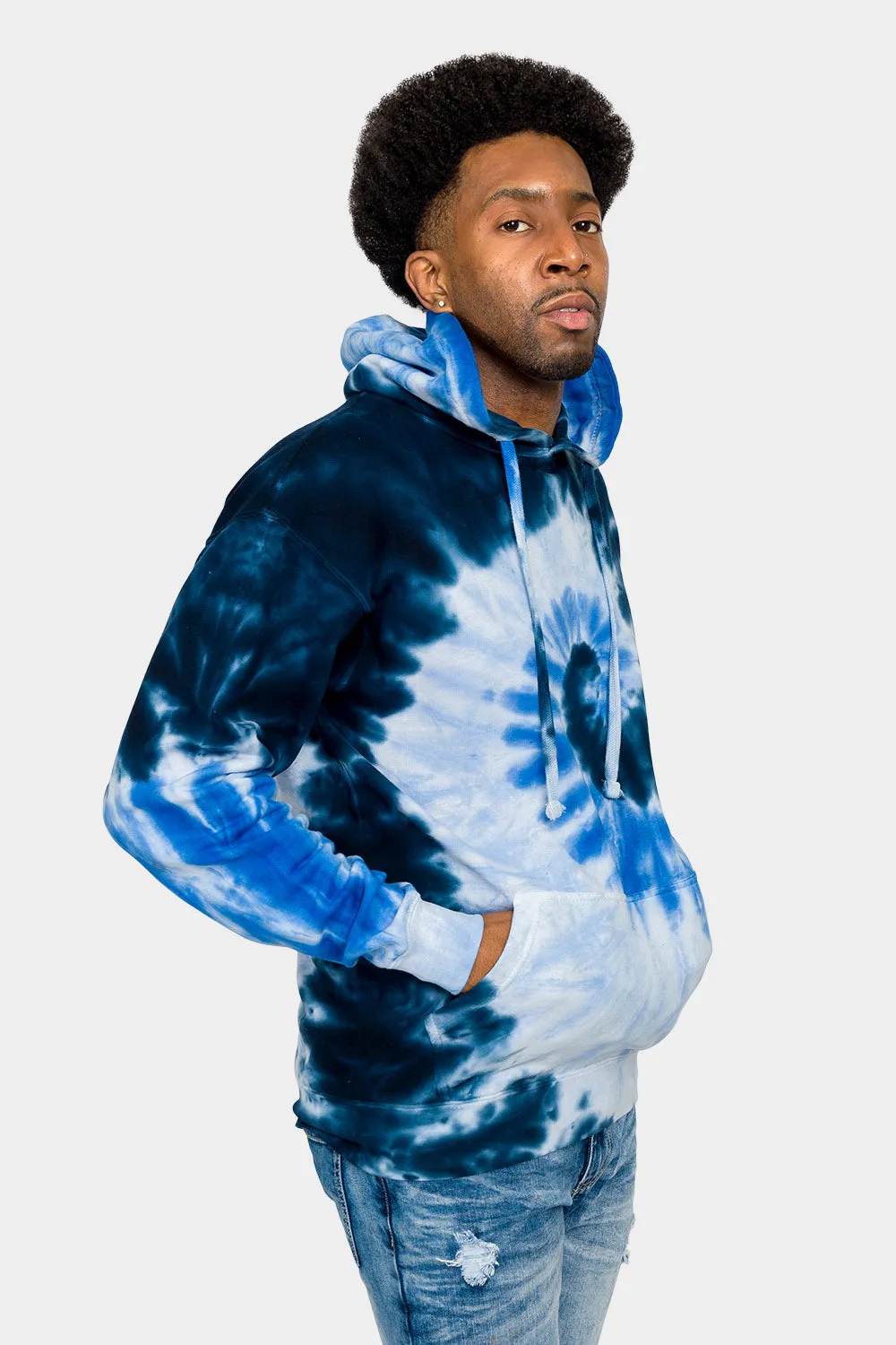 Mineral Wash Tie-Dye Pullover Hoodie