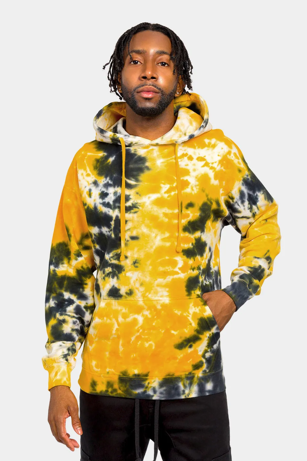 Mineral Wash Tie-Dye Pullover Hoodie