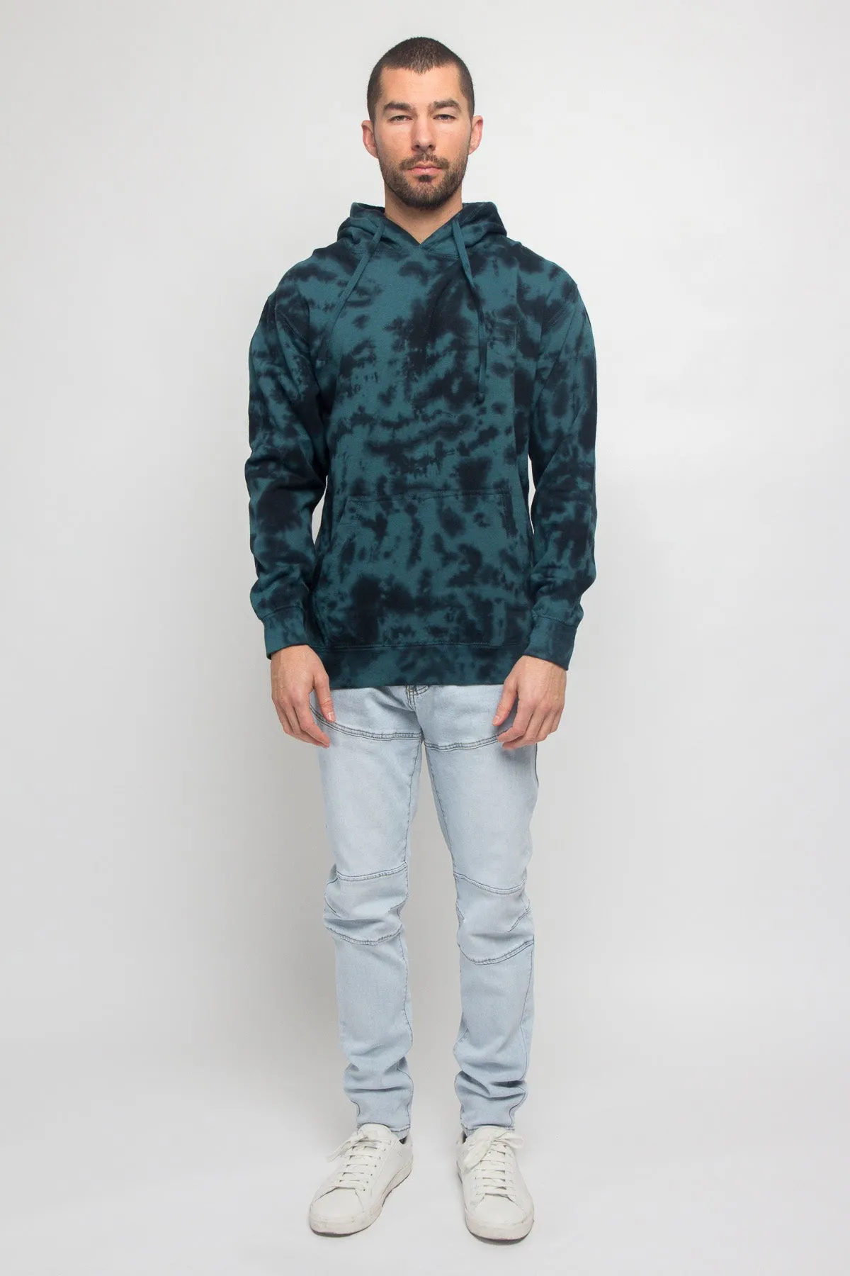 Mineral Wash Tie-Dye Pullover Hoodie