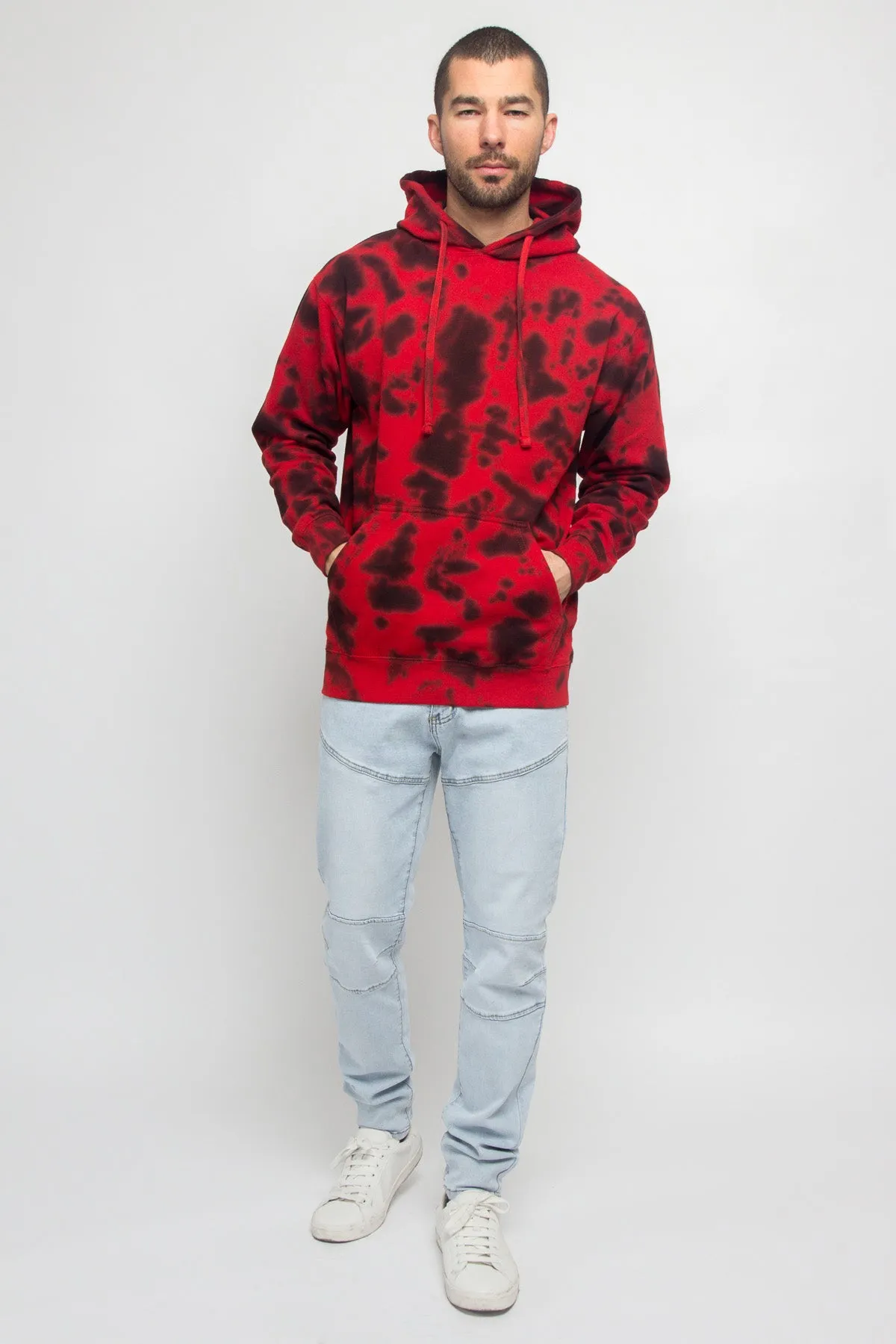 Mineral Wash Tie-Dye Pullover Hoodie