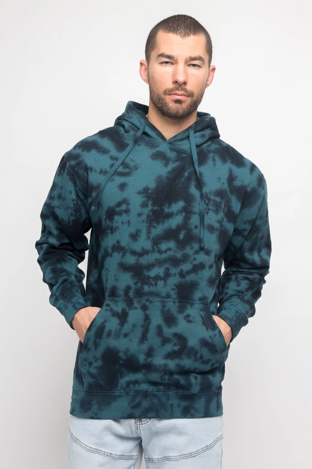 Mineral Wash Tie-Dye Pullover Hoodie