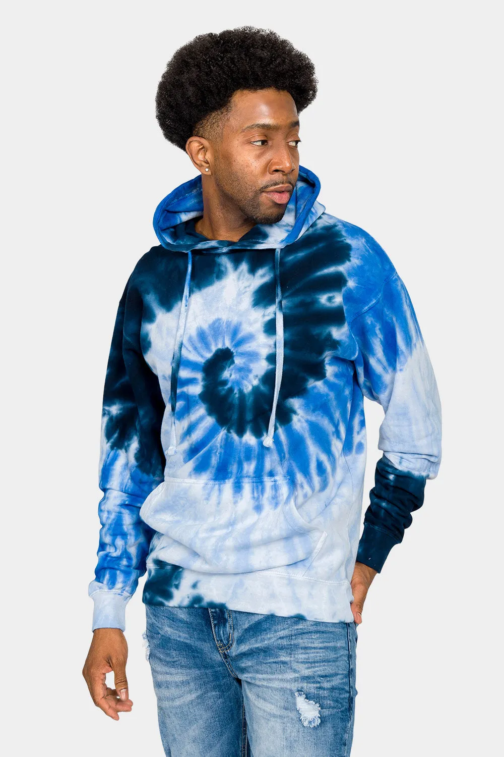 Mineral Wash Tie-Dye Pullover Hoodie