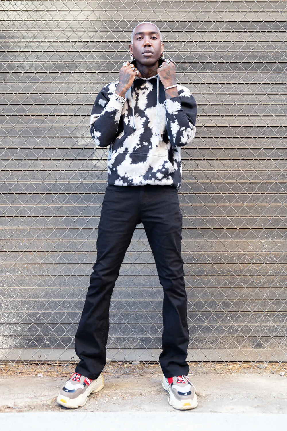 Mineral Wash Tie-Dye Pullover Hoodie