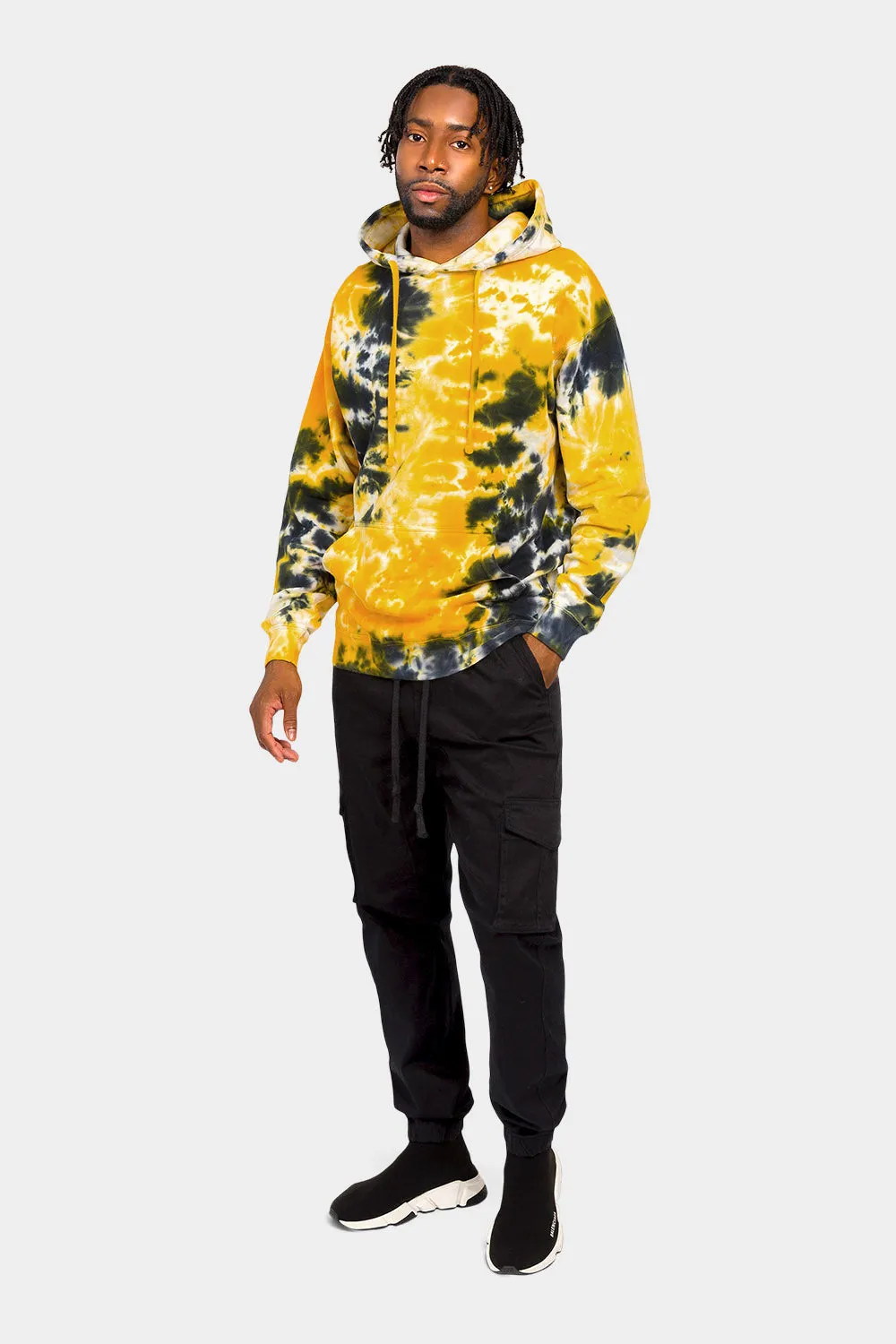 Mineral Wash Tie-Dye Pullover Hoodie