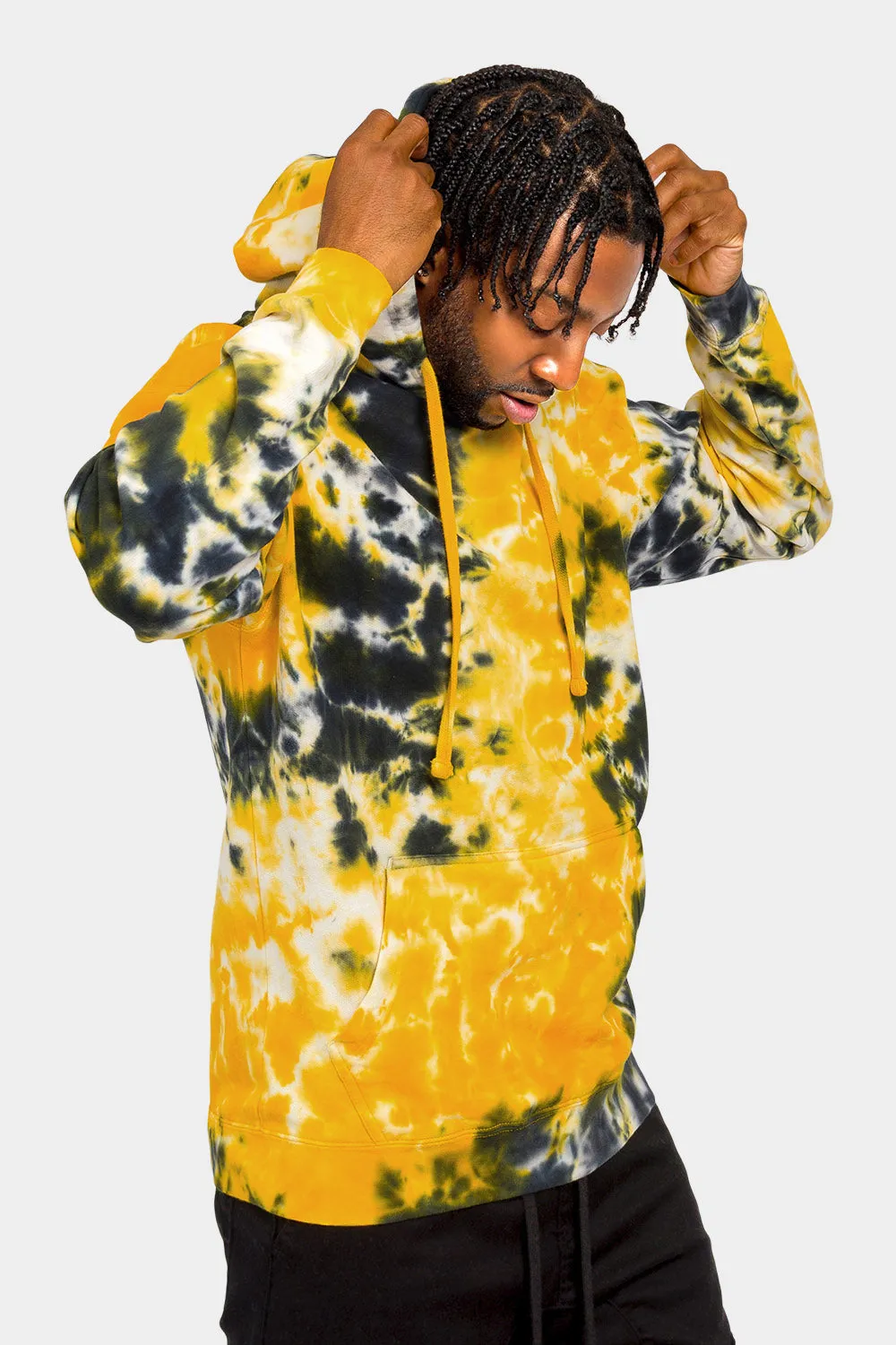 Mineral Wash Tie-Dye Pullover Hoodie