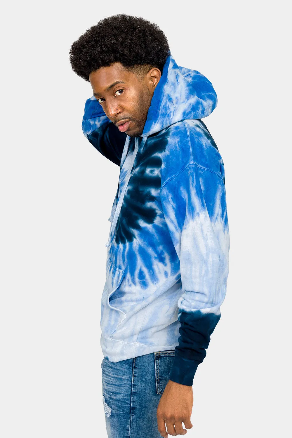 Mineral Wash Tie-Dye Pullover Hoodie