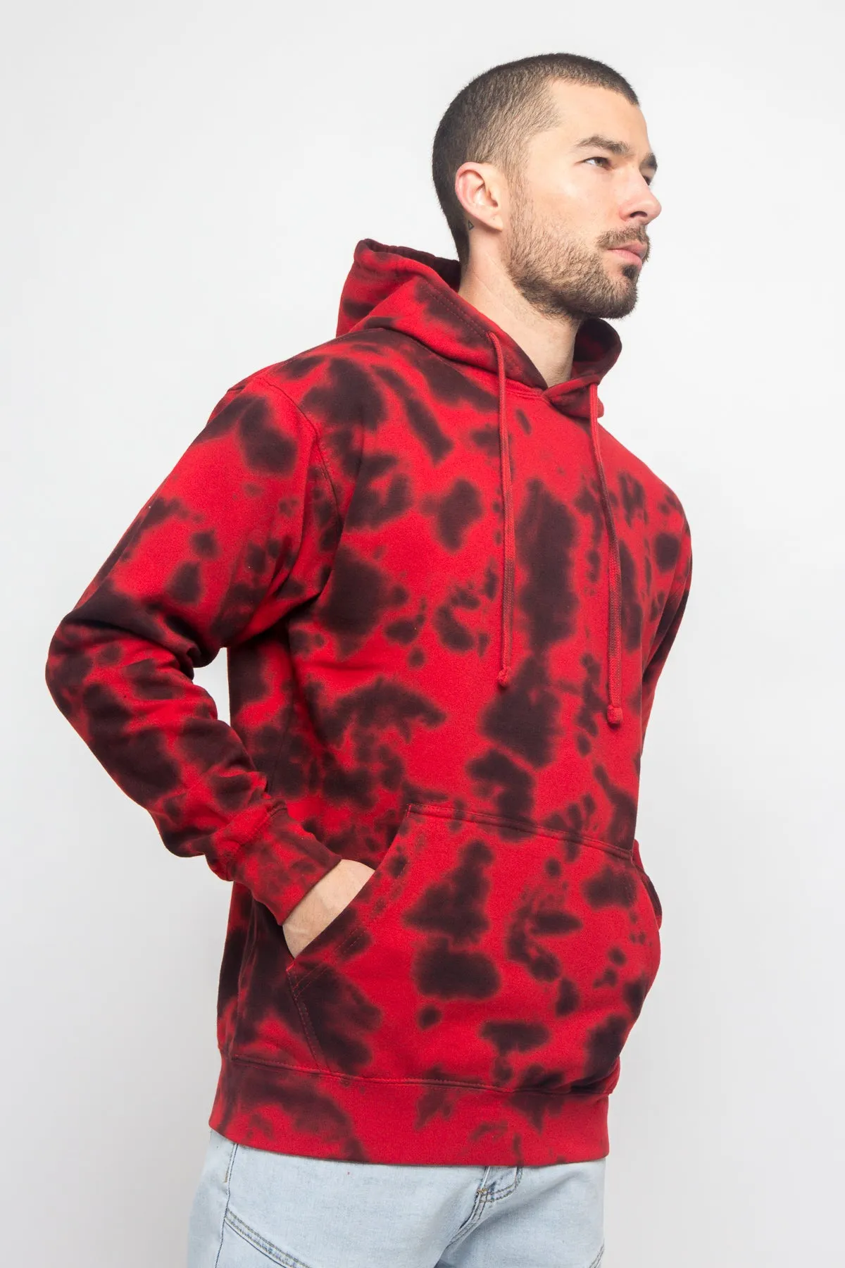 Mineral Wash Tie-Dye Pullover Hoodie