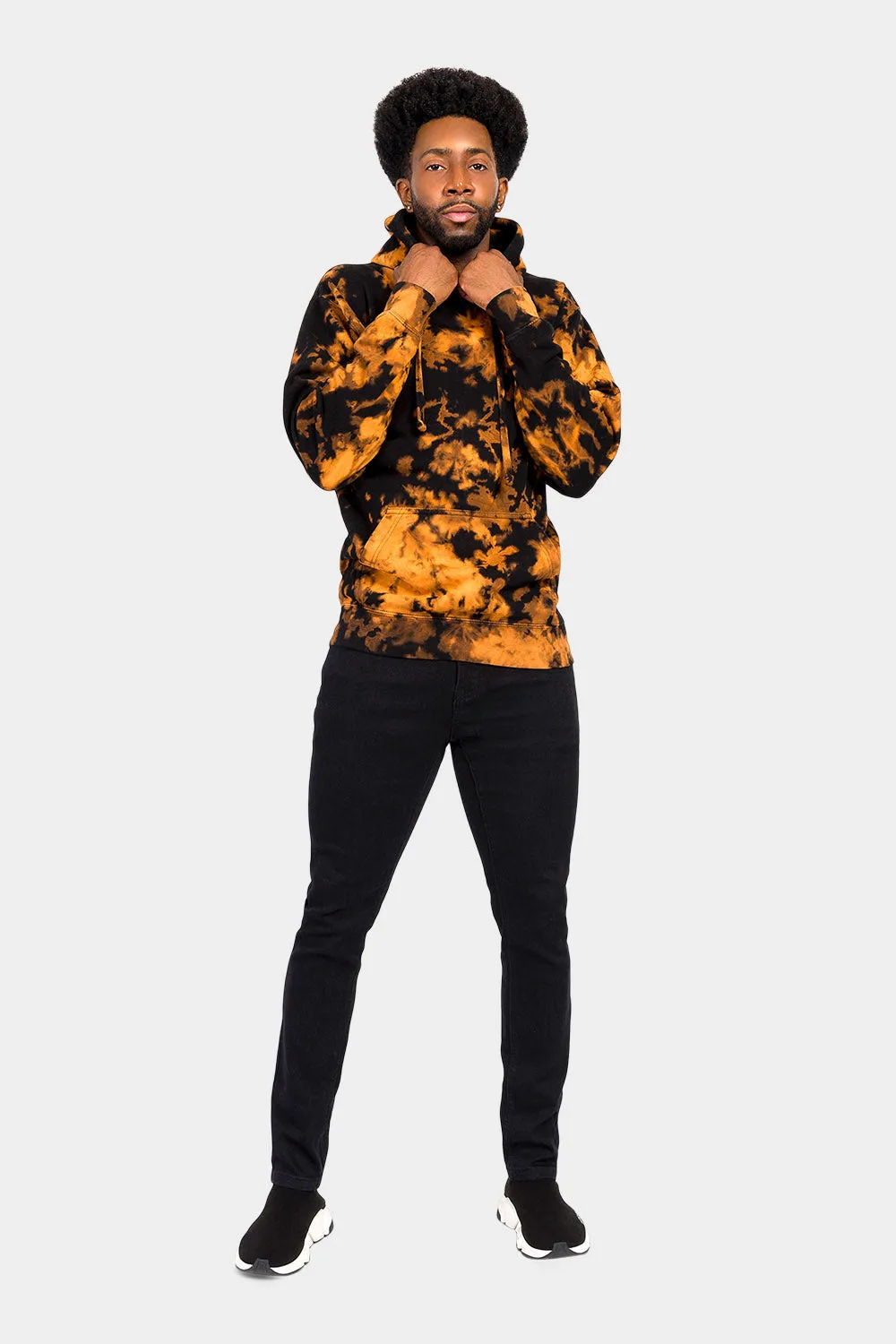 Mineral Wash Tie-Dye Pullover Hoodie