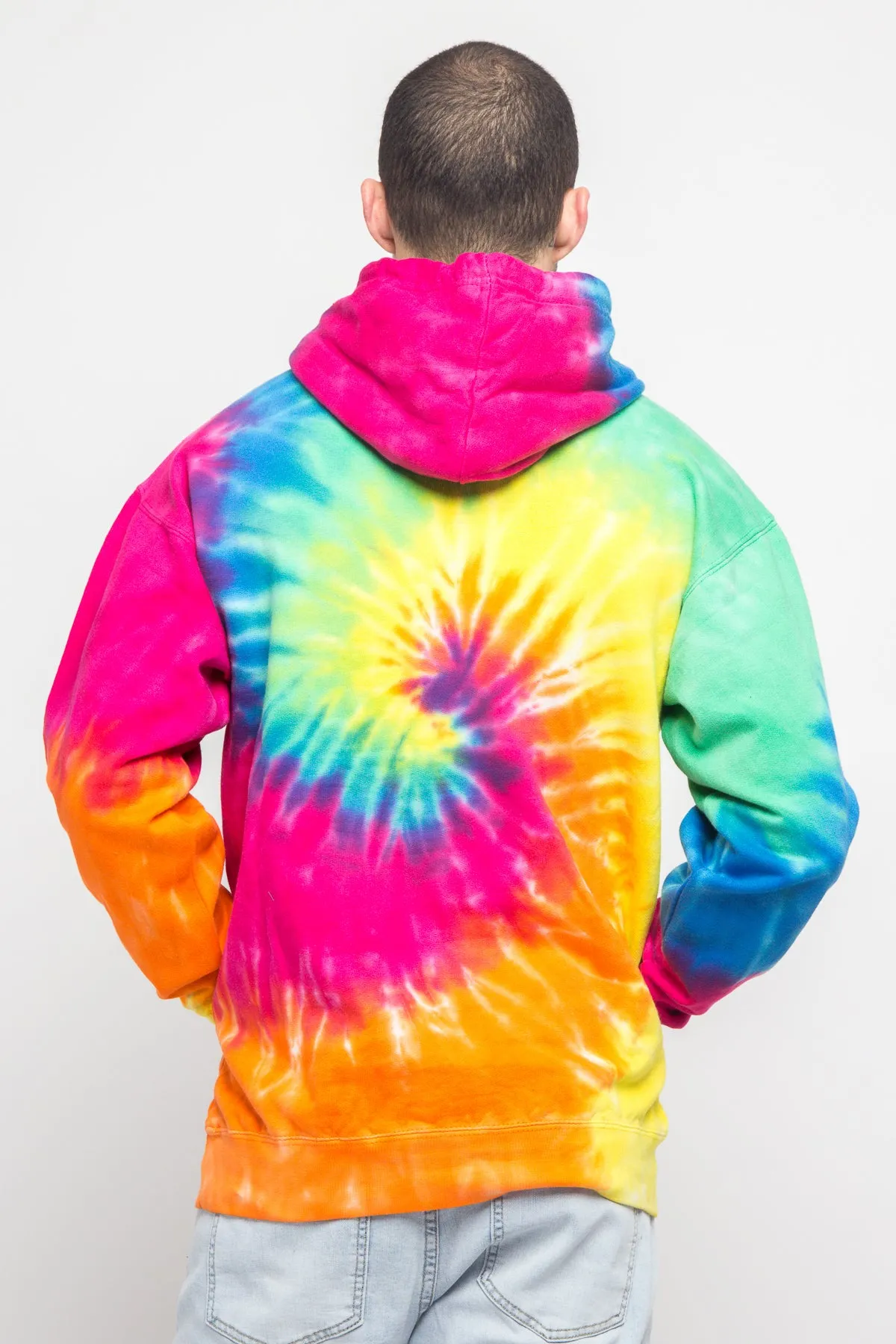 Mineral Wash Tie-Dye Pullover Hoodie