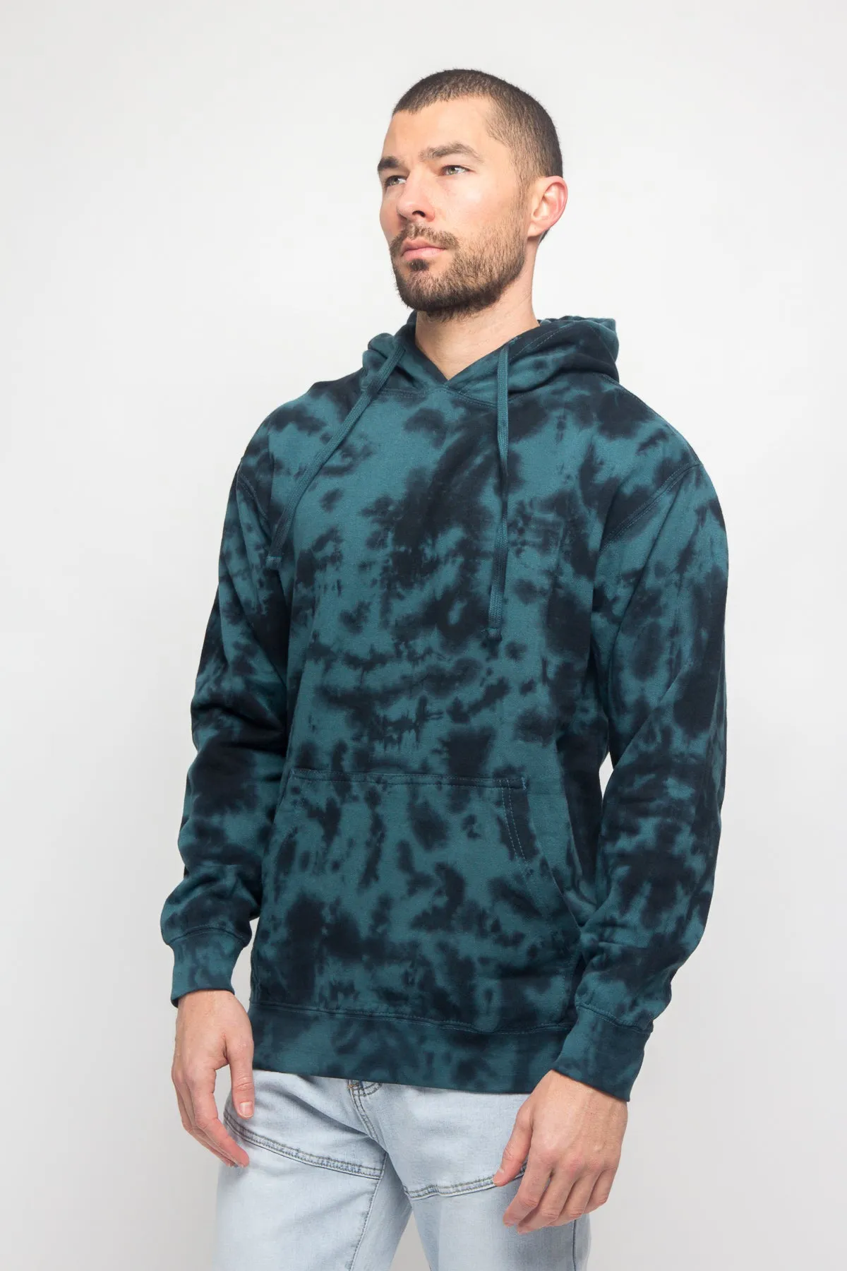 Mineral Wash Tie-Dye Pullover Hoodie