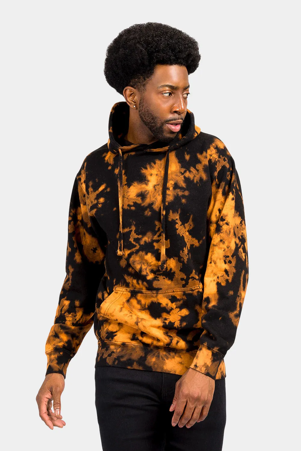 Mineral Wash Tie-Dye Pullover Hoodie