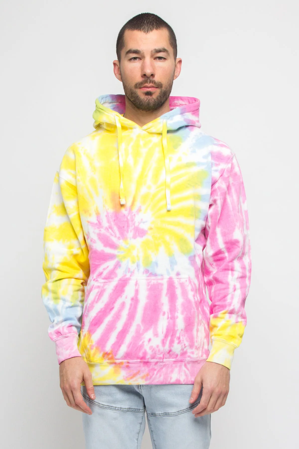 Mineral Wash Tie-Dye Pullover Hoodie