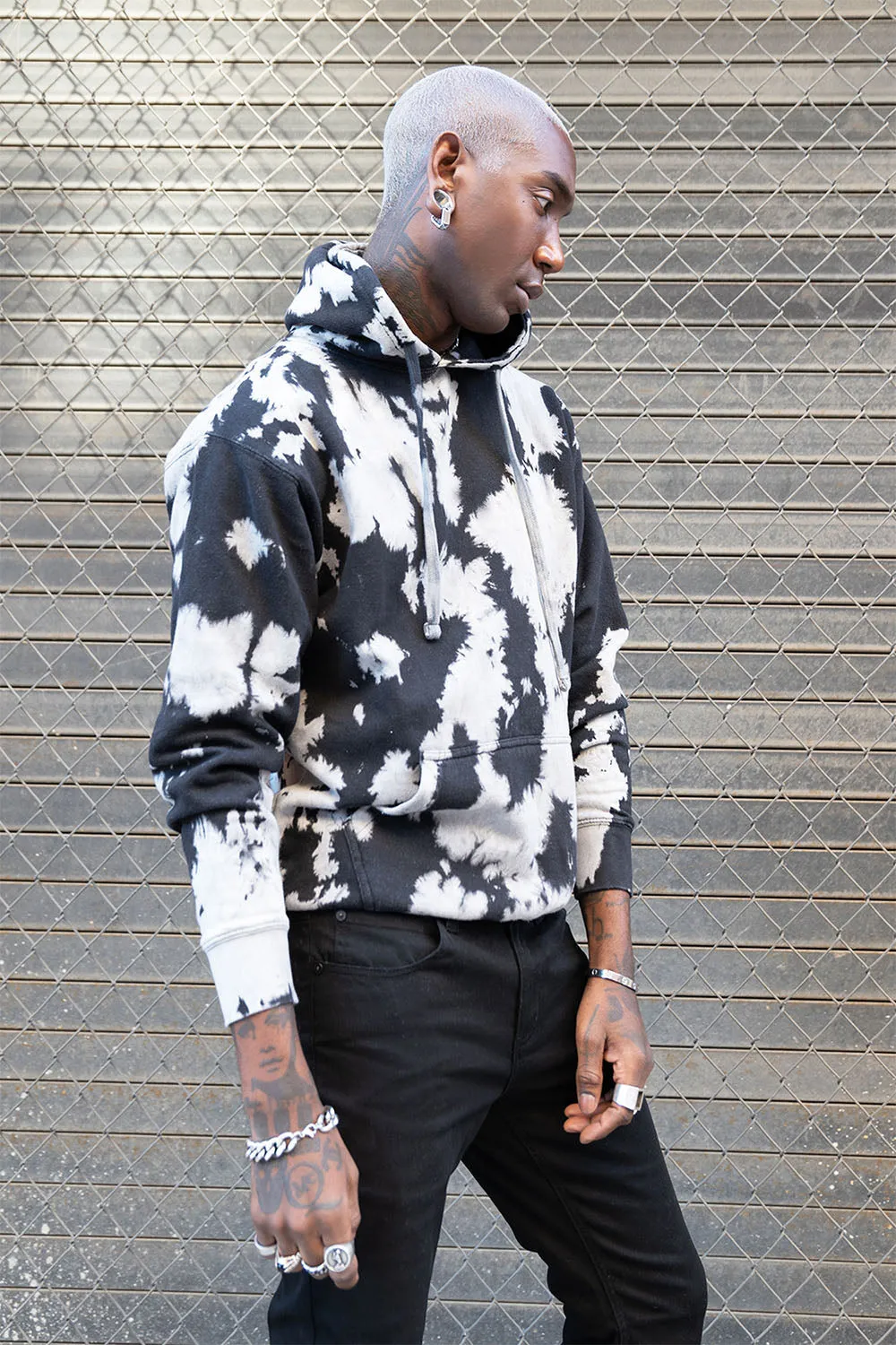 Mineral Wash Tie-Dye Pullover Hoodie