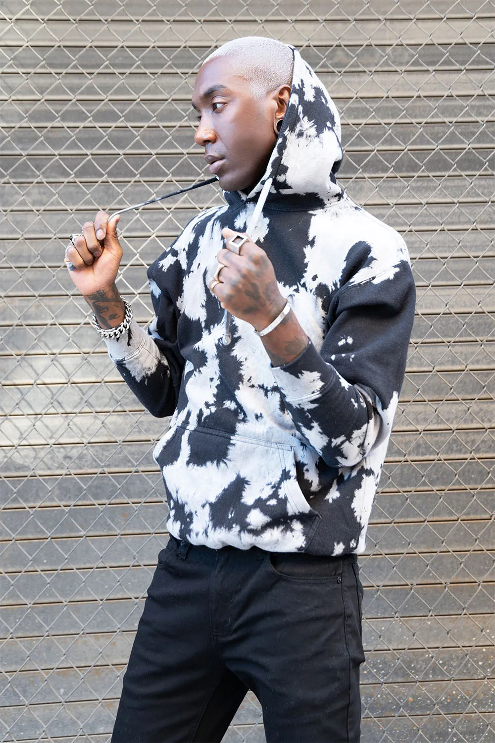 Mineral Wash Tie-Dye Pullover Hoodie