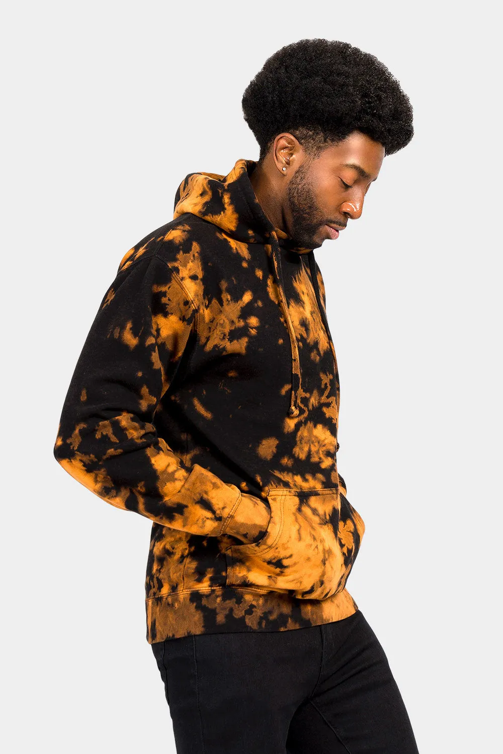 Mineral Wash Tie-Dye Pullover Hoodie