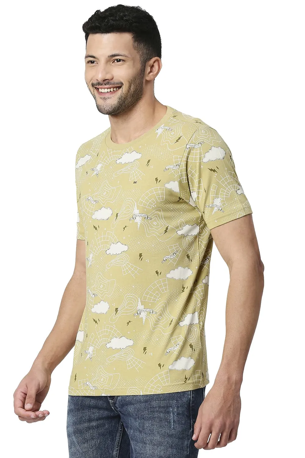Muscle Fit Cotton Viscose Crew T-shirt