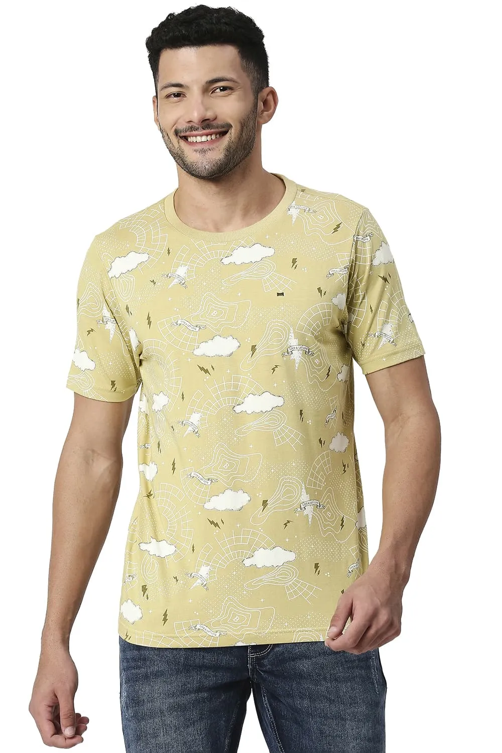 Muscle Fit Cotton Viscose Crew T-shirt