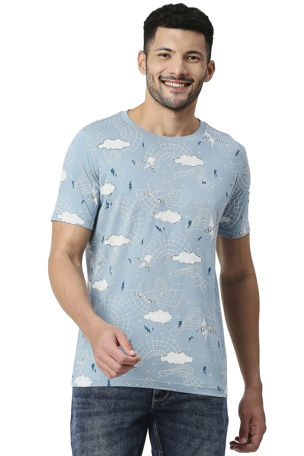 Muscle Fit Cotton Viscose Crew T-shirt