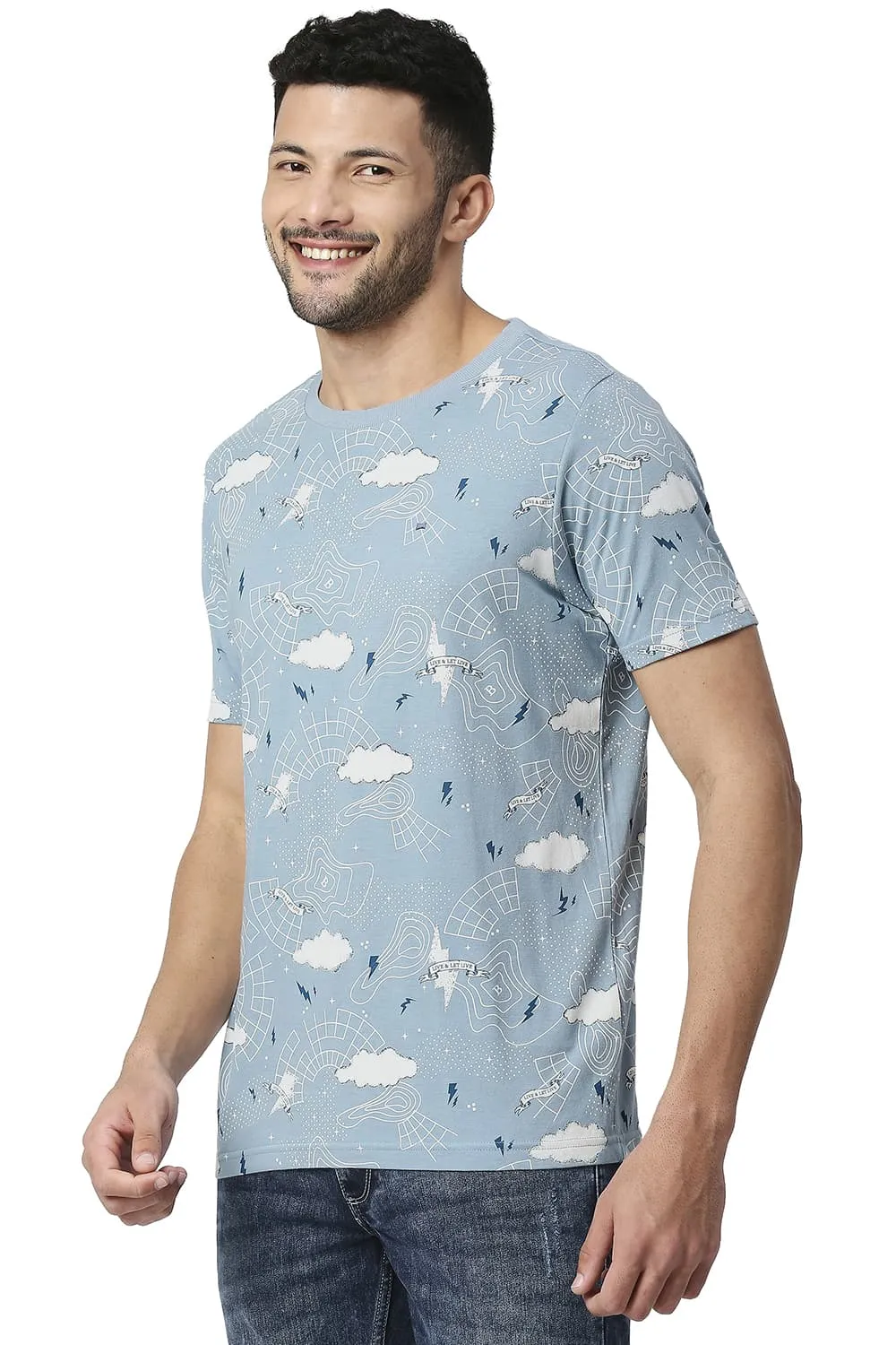 Muscle Fit Cotton Viscose Crew T-shirt