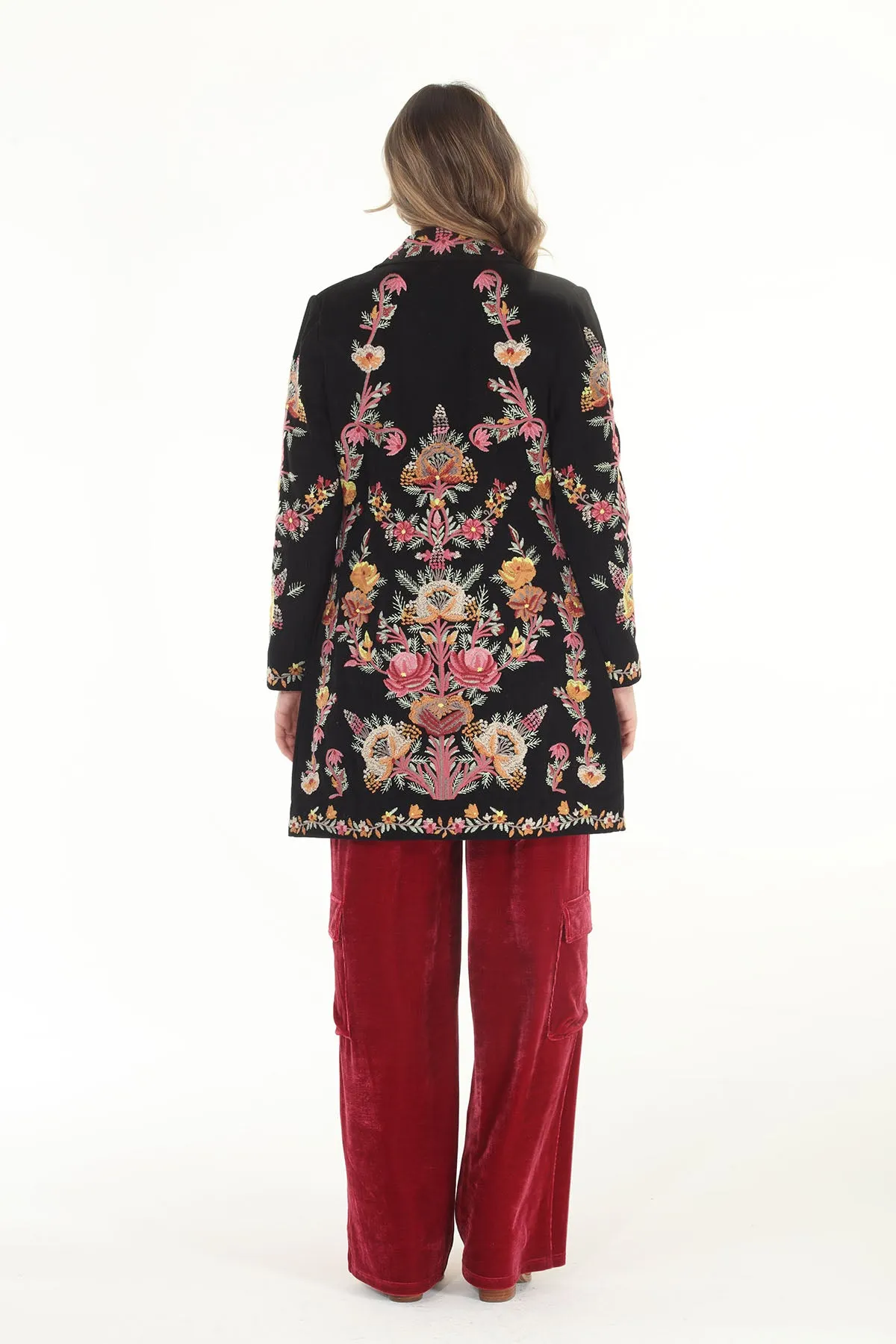 Mutted Floral Embroidered Coat