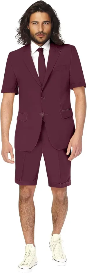 Netsky Shorts Suits for Men 2 Piece Slim Fit Groom Tuxedo Notch Lapel Casual Summer Suit for Men Prom Dinner Party