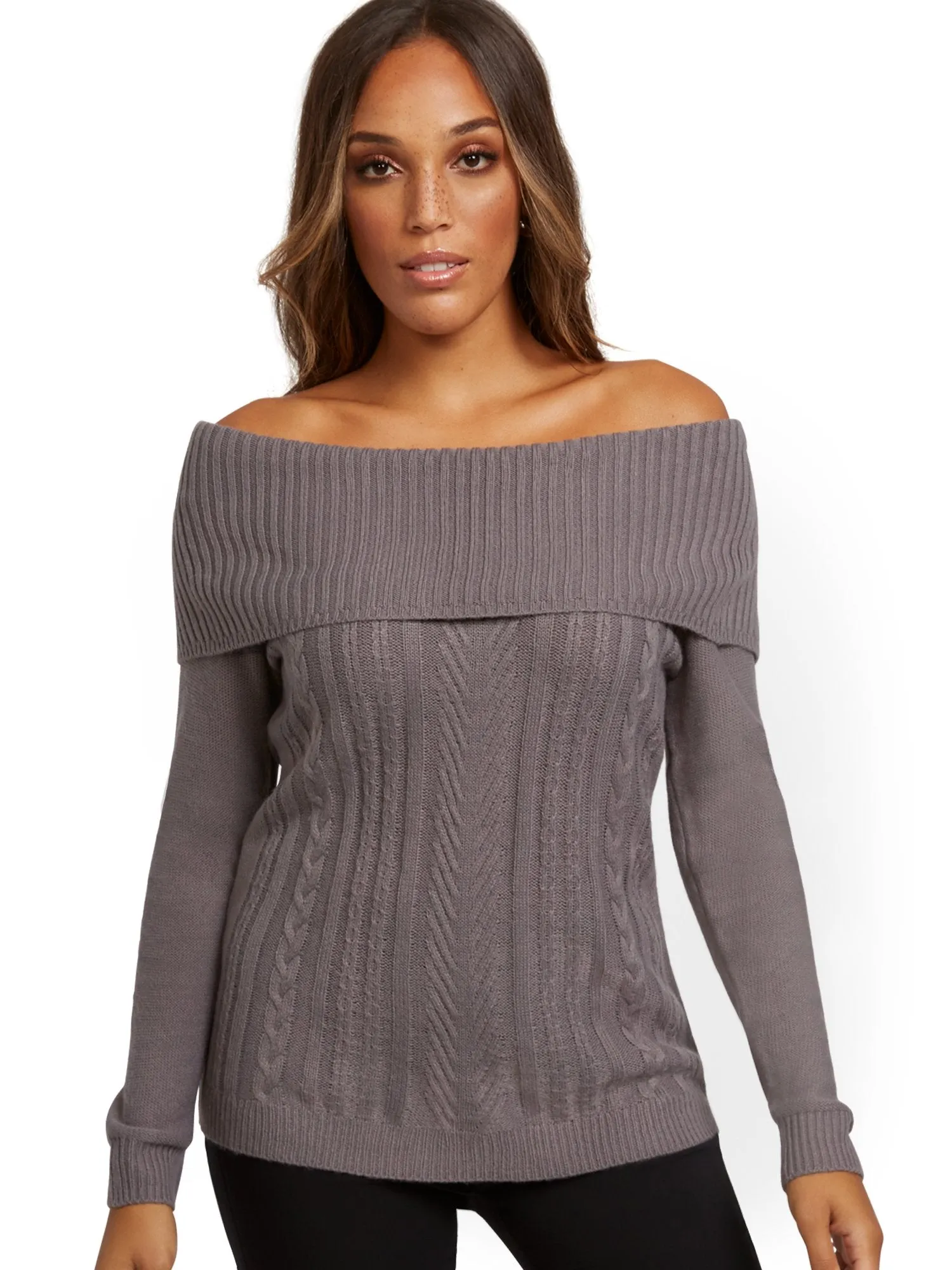 Off-The-Shoulder Bow-Back Sweater