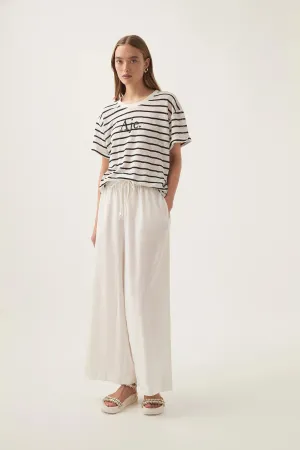 Perela Stripe Logo Tee Black/Ivory