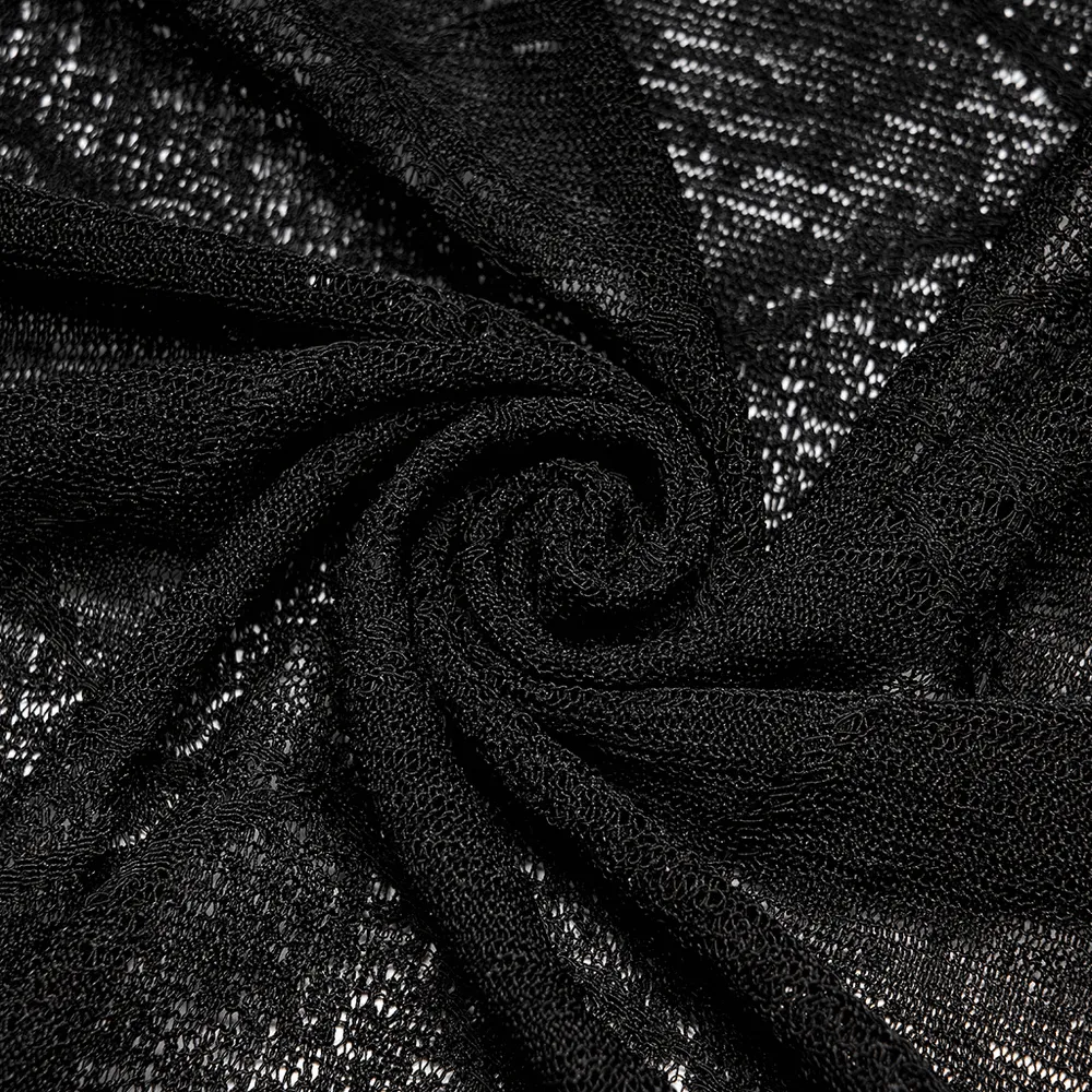 Punk Rave Black Skull Lace Knit Cardigan Asymmetrical