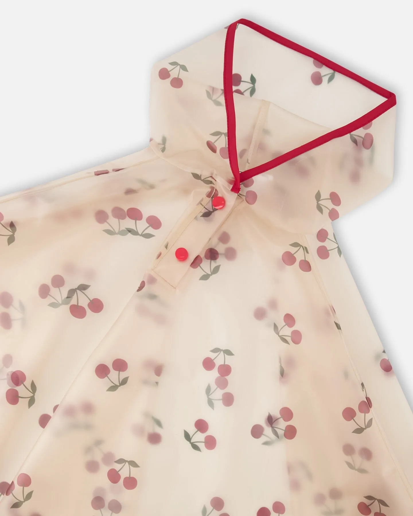 Red Cherry Printed Rain Cape