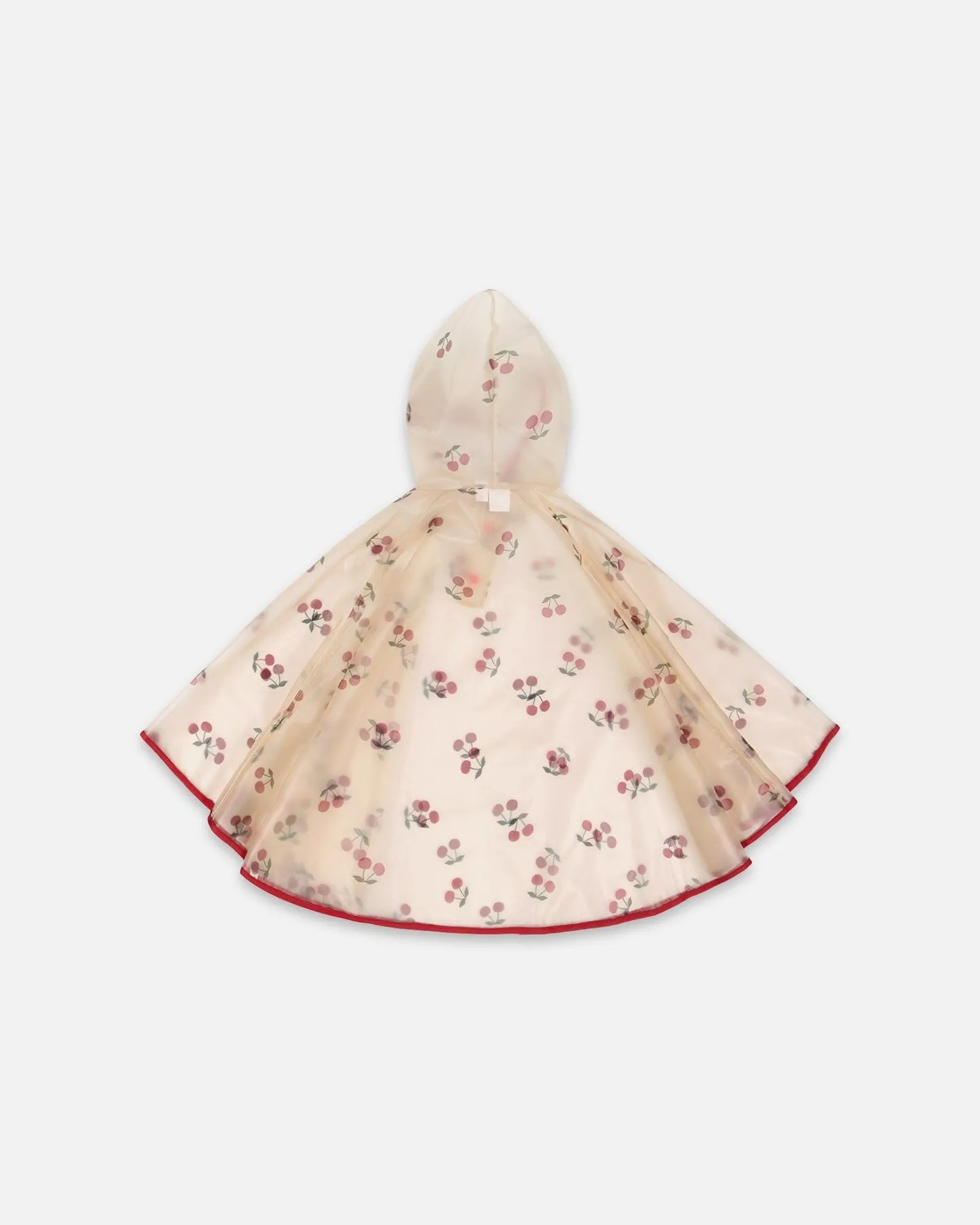 Red Cherry Printed Rain Cape