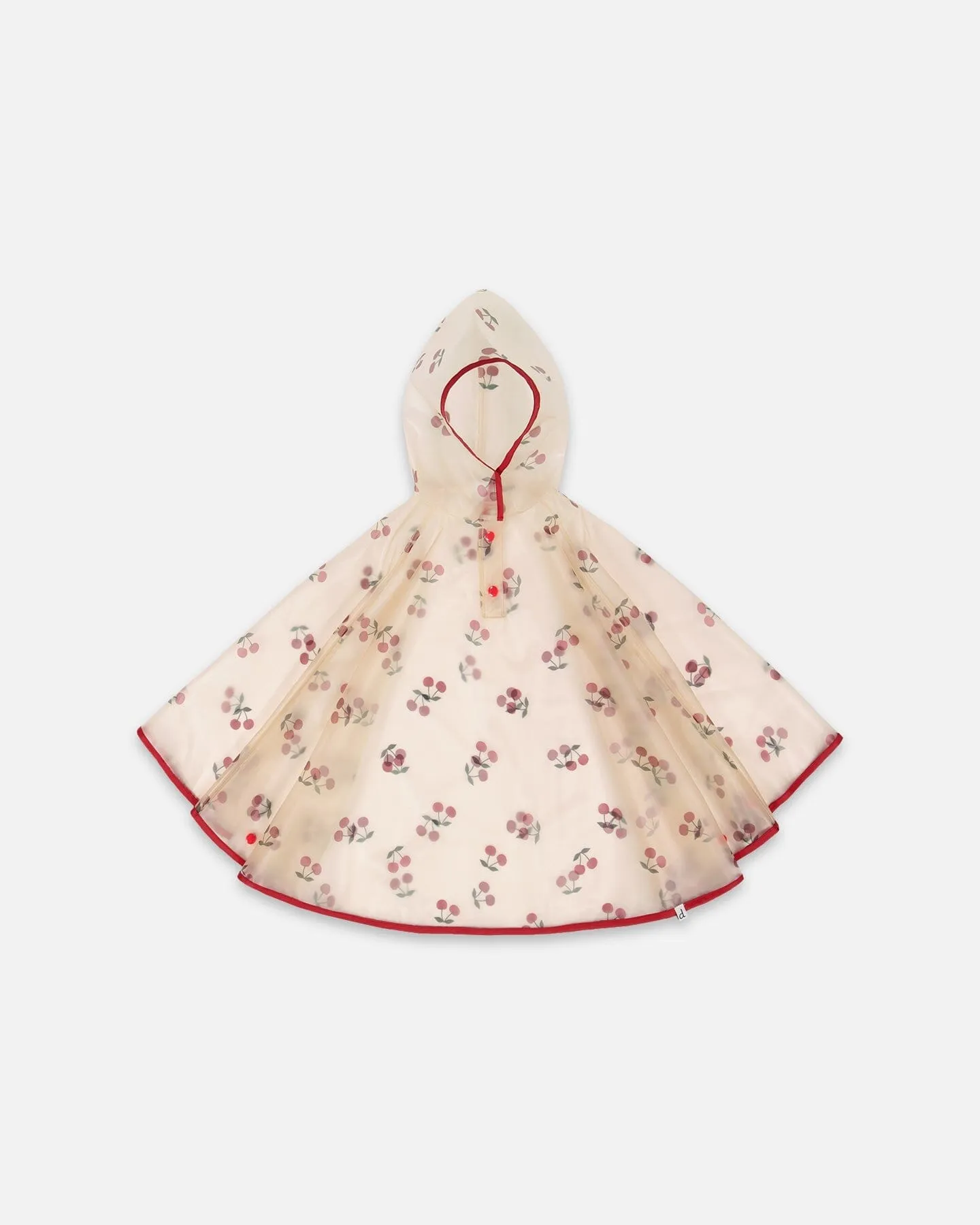 Red Cherry Printed Rain Cape