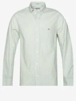 Regular Fit Poplin Stripe Shirt Milky Matcha