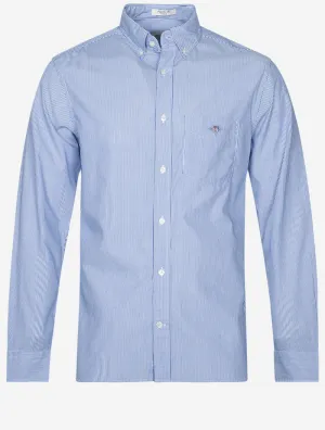 Regular Poplin Banker Shirt College Blue