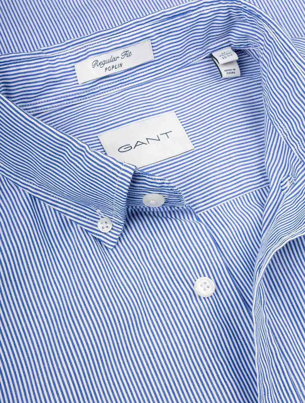 Regular Poplin Banker Shirt College Blue
