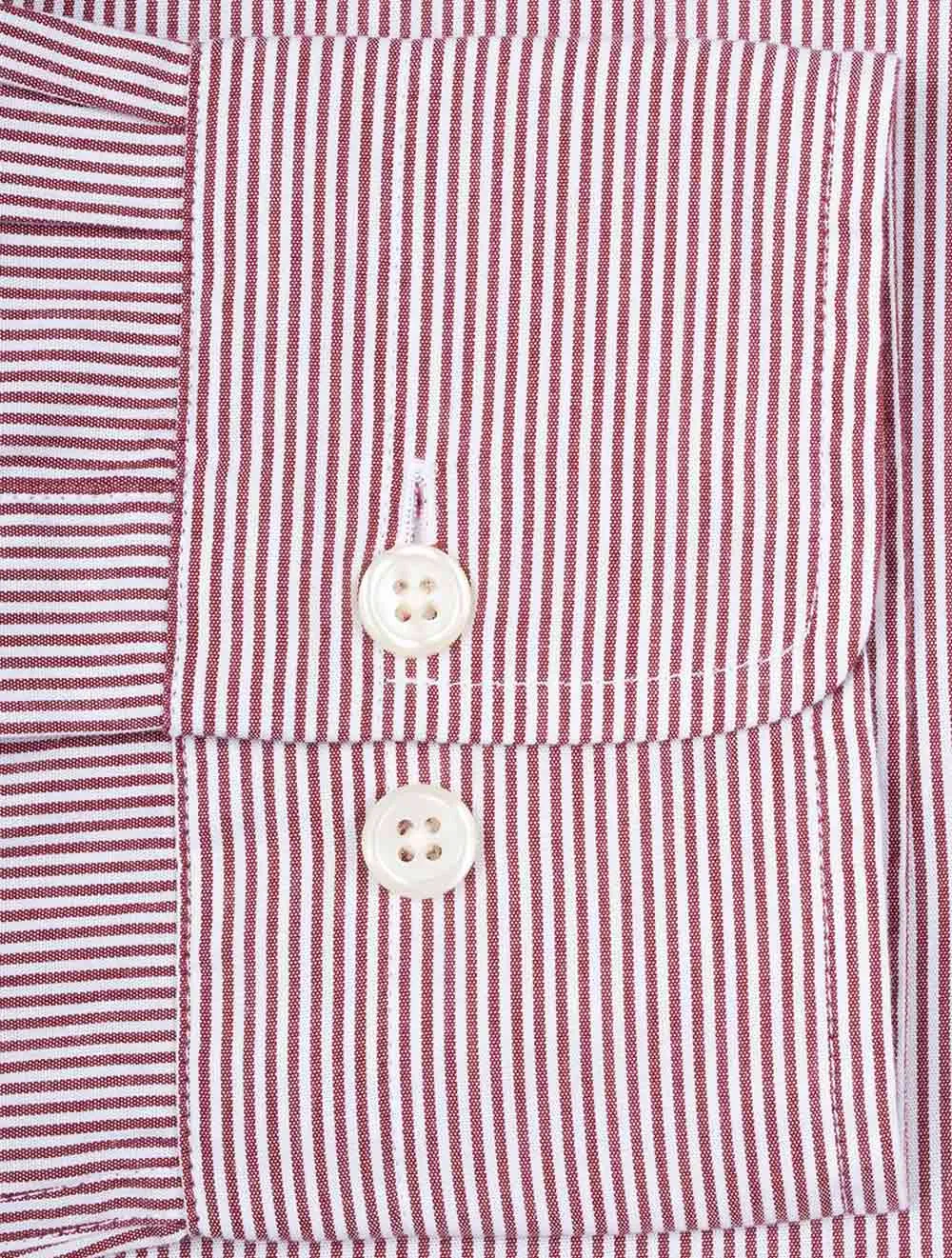 Regular Poplin Banker Shirt Plumped Red