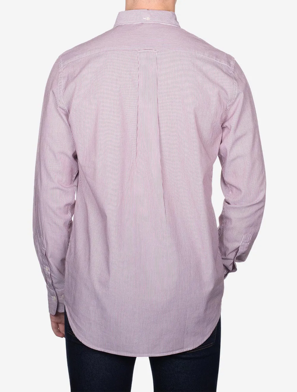 Regular Poplin Banker Shirt Plumped Red