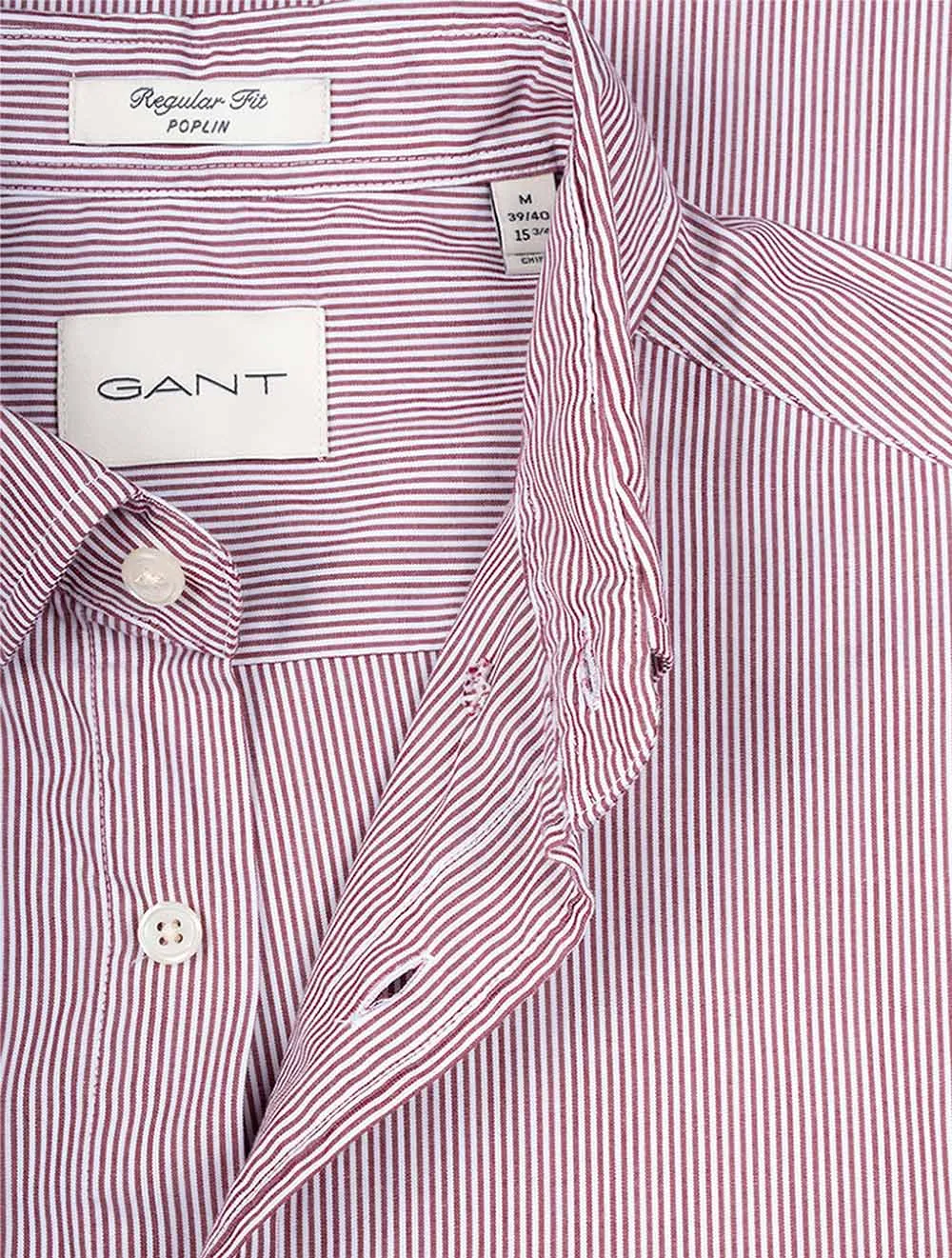 Regular Poplin Banker Shirt Plumped Red