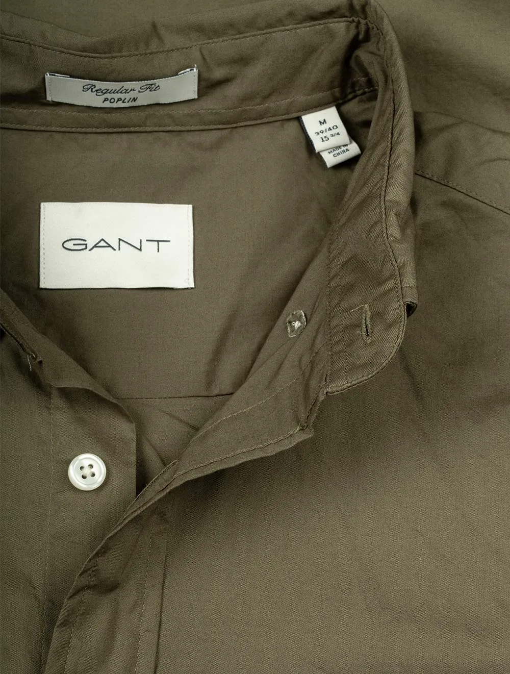 Regular Poplin Shirt Juniper Green