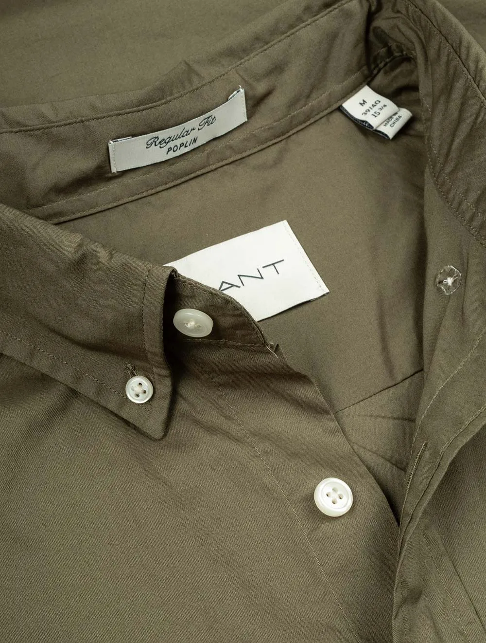 Regular Poplin Shirt Juniper Green