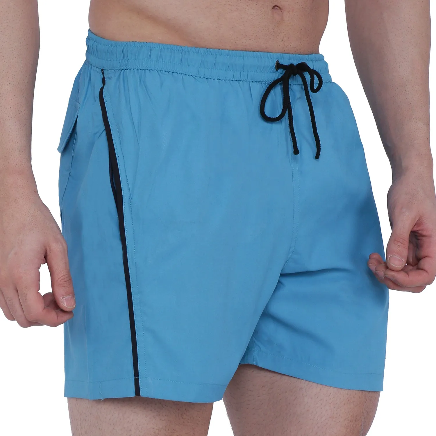 Semantic Designer Microfiber Swimshorts - Designer Sky Blue