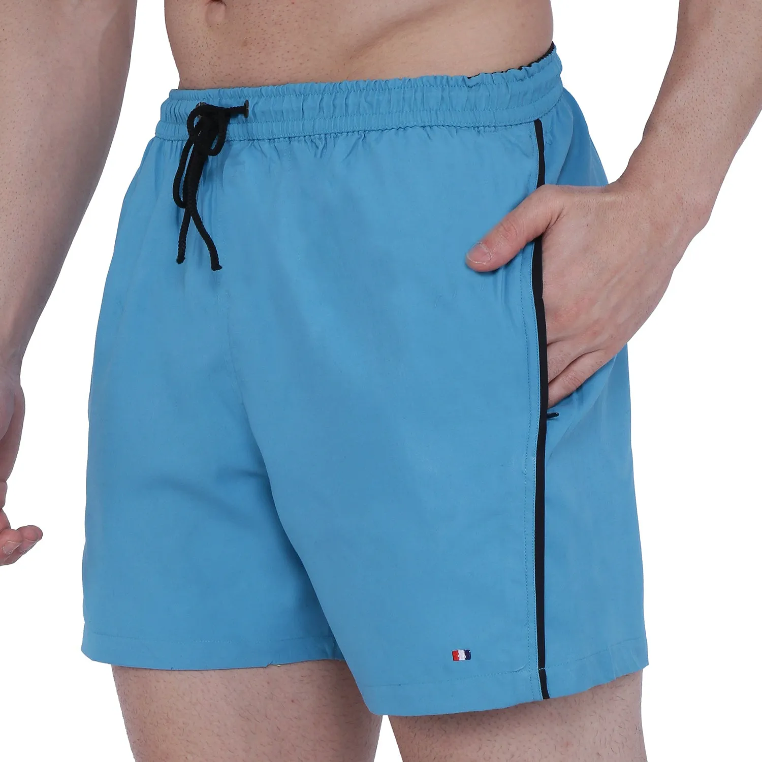 Semantic Designer Microfiber Swimshorts - Designer Sky Blue