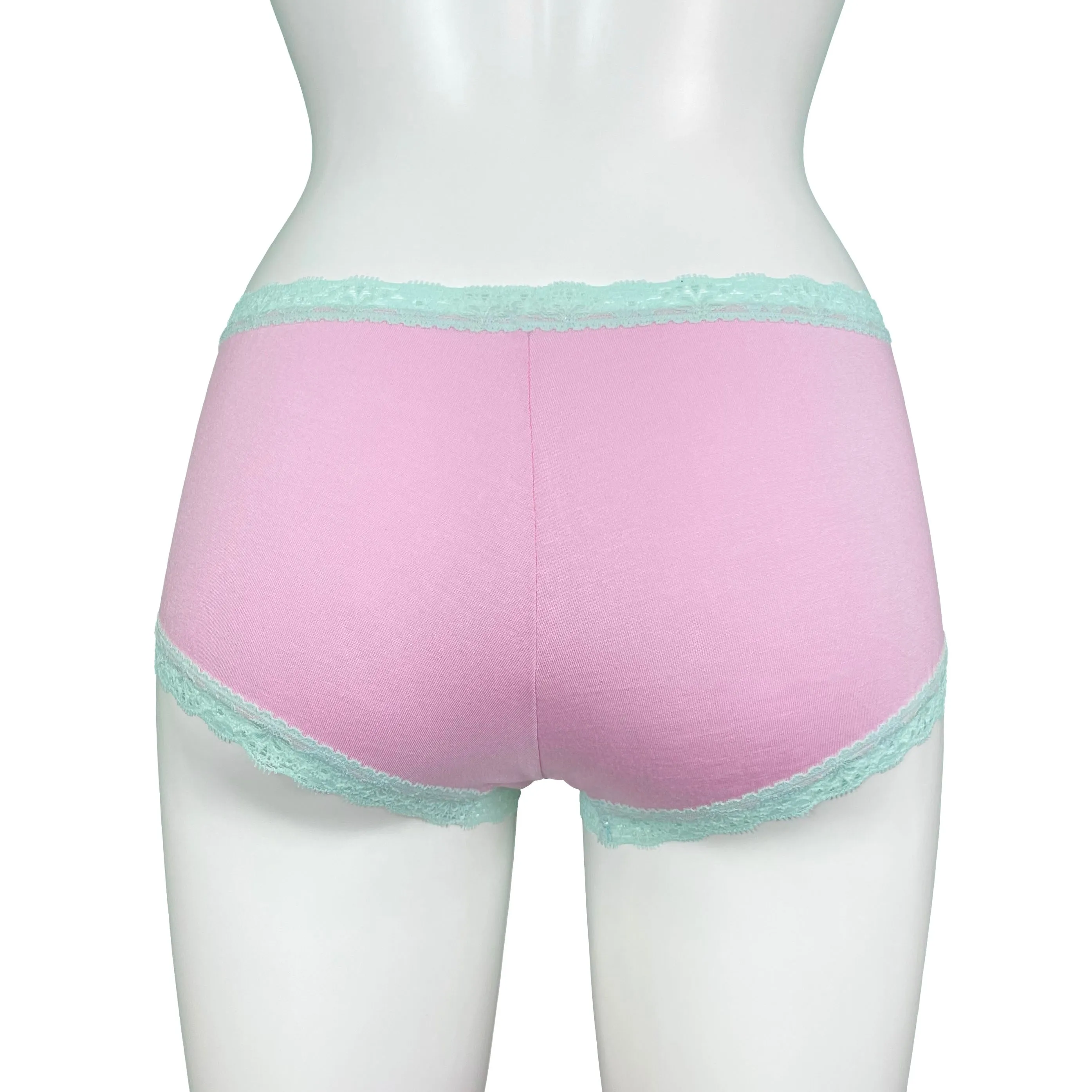 Soft Bamboo Jersey Boy Short - Pink & Spearmint