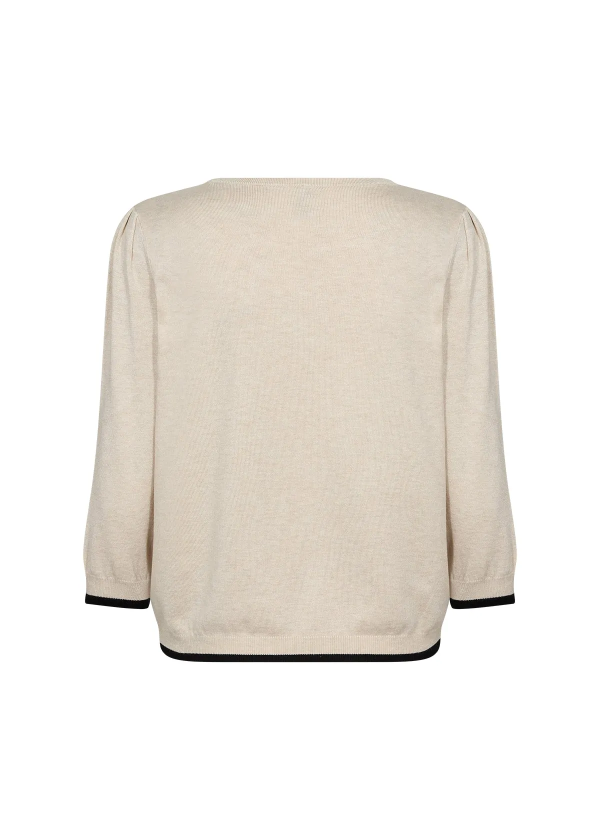 Soya Concept Dollie Tipped 3/4 Sleeve Sweater